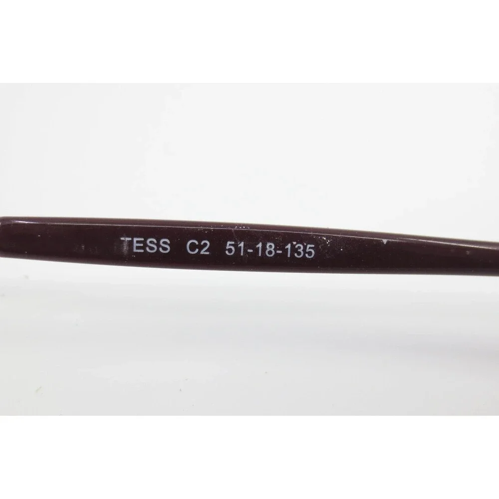Port Royale Tess C2 Burgundy Semi Rimless Eyeglass Frames 51-18-135